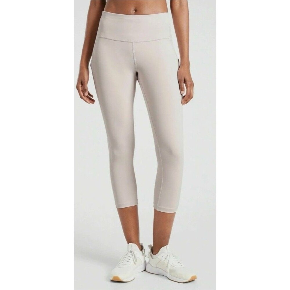 Athleta Ultimate Stash Pocket Capri Beige Size Small